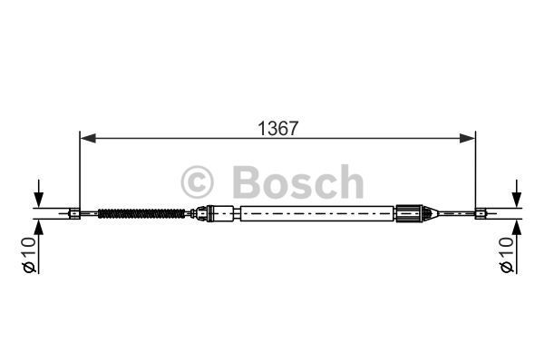 BOSCH Тросик, cтояночный тормоз 1 987 477 640