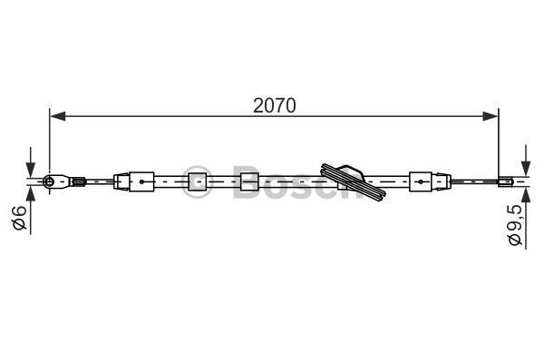 BOSCH Тросик, cтояночный тормоз 1 987 477 700