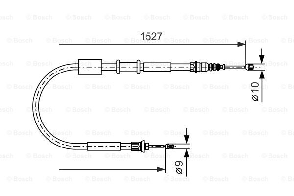 BOSCH Тросик, cтояночный тормоз 1 987 477 730