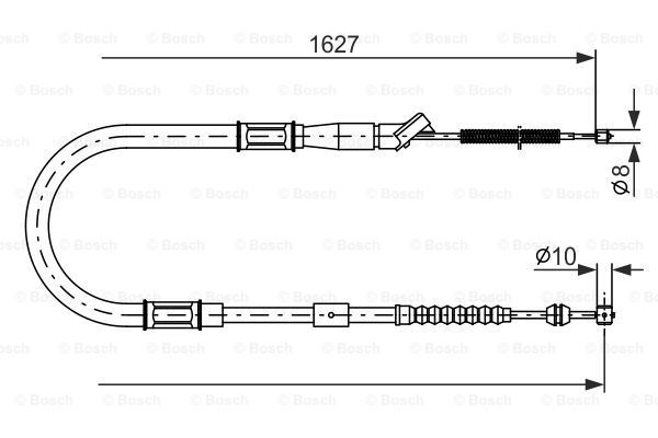 BOSCH Тросик, cтояночный тормоз 1 987 477 795