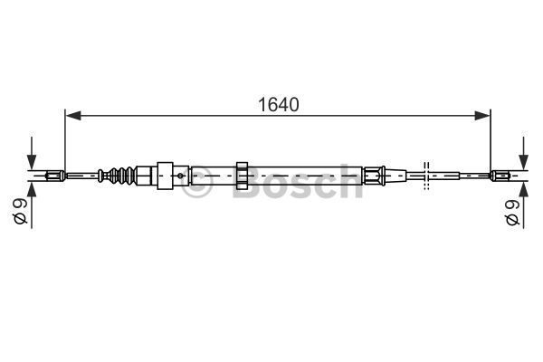 BOSCH Тросик, cтояночный тормоз 1 987 477 807