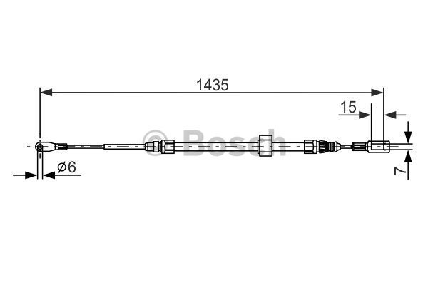 BOSCH Тросик, cтояночный тормоз 1 987 477 853