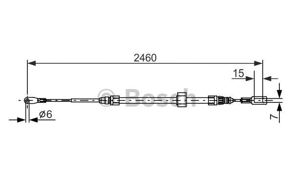 BOSCH Тросик, cтояночный тормоз 1 987 477 855