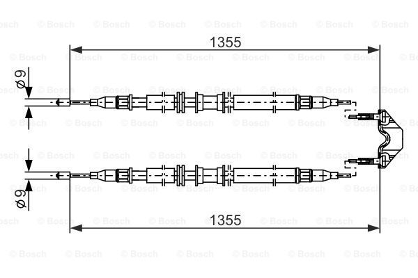 BOSCH Тросик, cтояночный тормоз 1 987 477 868