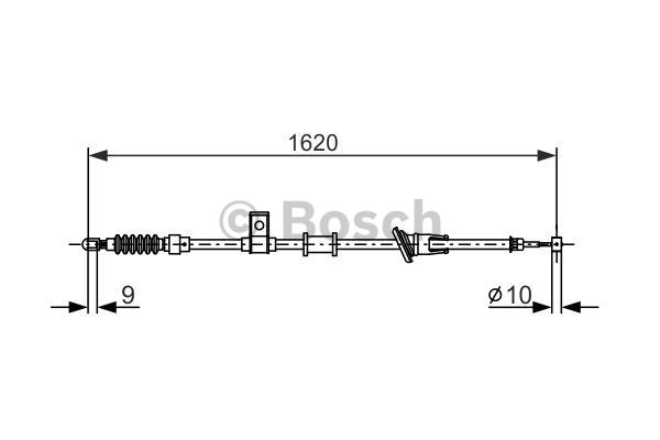 BOSCH Тросик, cтояночный тормоз 1 987 477 893