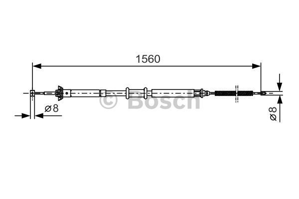 BOSCH Тросик, cтояночный тормоз 1 987 477 925