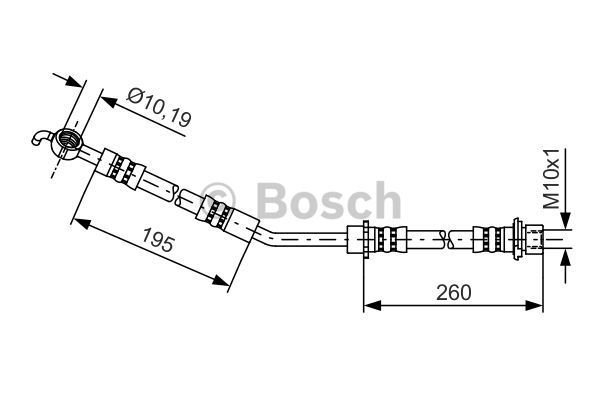 BOSCH Тормозной шланг 1 987 481 407