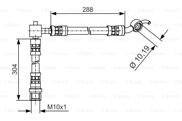 BOSCH Тормозной шланг 1 987 481 486