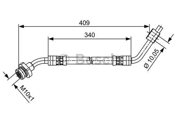 BOSCH Тормозной шланг 1 987 481 491