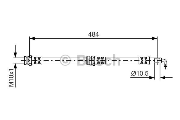 BOSCH Bremžu šļūtene 1 987 481 602