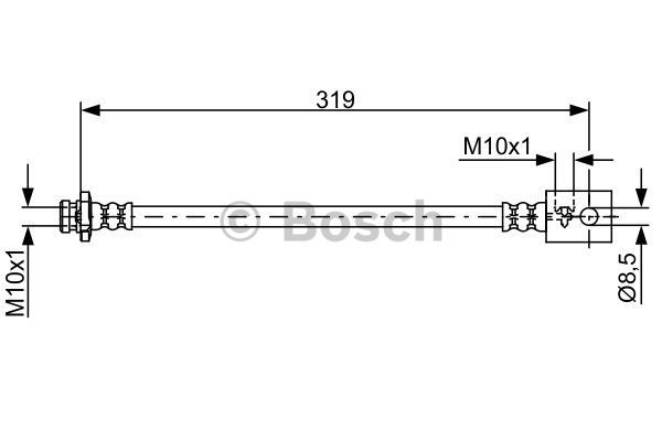 BOSCH Bremžu šļūtene 1 987 481 823