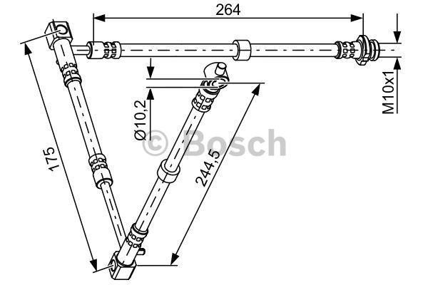 BOSCH Тормозной шланг 1 987 481 836