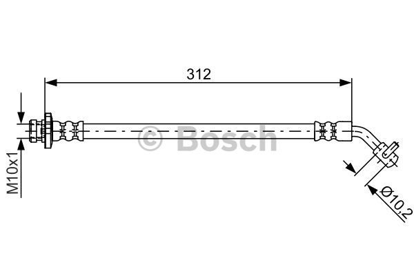 BOSCH Bremžu šļūtene 1 987 481 839