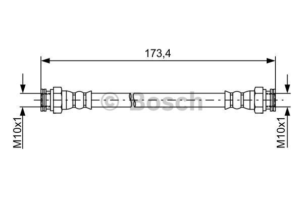 BOSCH Тормозной шланг 1 987 481 858