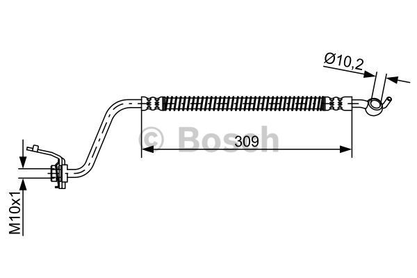 BOSCH Тормозной шланг 1 987 481 889