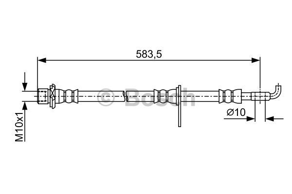 BOSCH Тормозной шланг 1 987 481 908