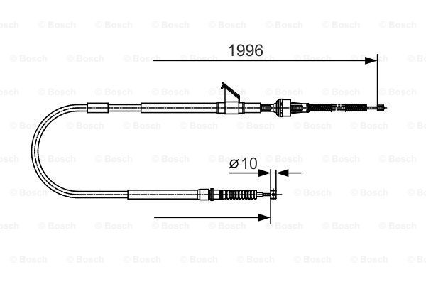 BOSCH Тросик, cтояночный тормоз 1 987 482 068