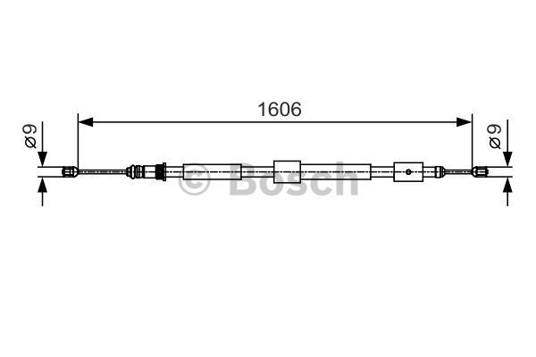 BOSCH Тросик, cтояночный тормоз 1 987 482 113