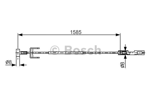 BOSCH Тросик, cтояночный тормоз 1 987 482 145