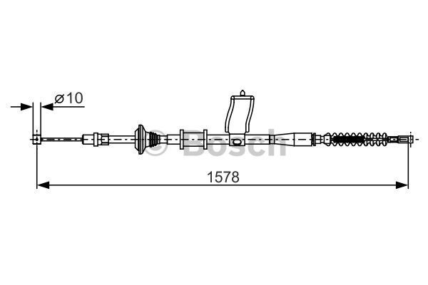 BOSCH Тросик, cтояночный тормоз 1 987 482 173