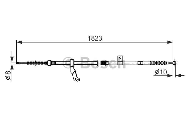 BOSCH Тросик, cтояночный тормоз 1 987 482 295