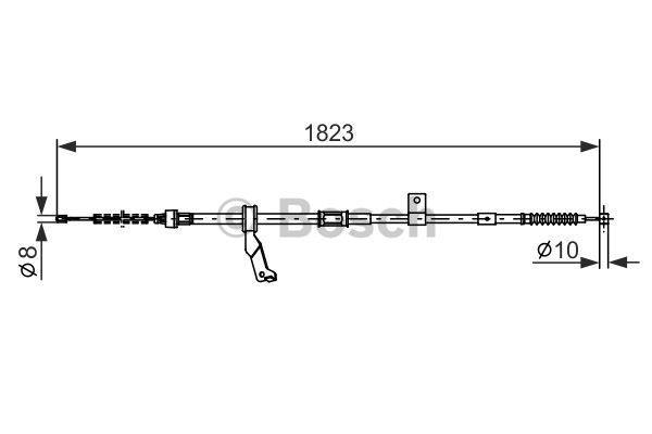 BOSCH Тросик, cтояночный тормоз 1 987 482 297