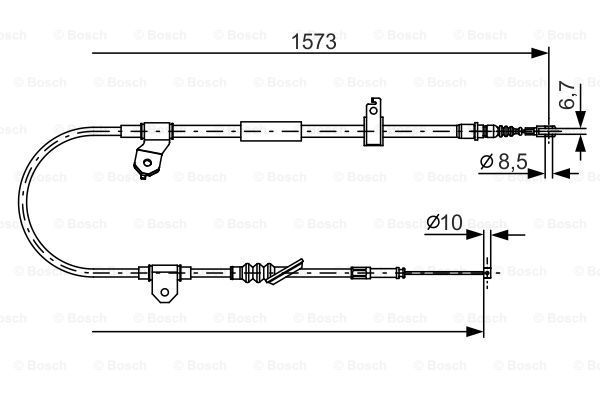 BOSCH Тросик, cтояночный тормоз 1 987 482 299