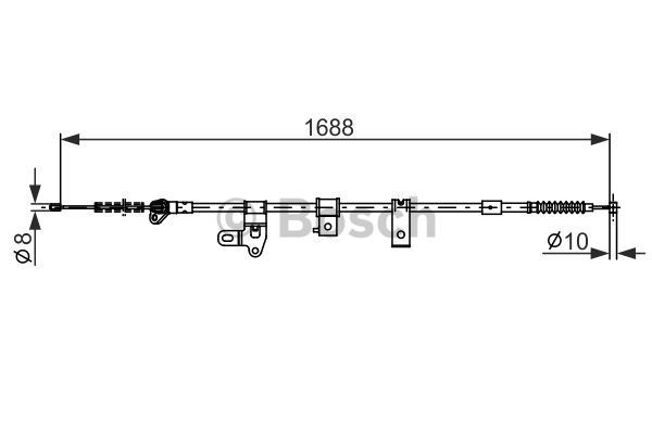 BOSCH Тросик, cтояночный тормоз 1 987 482 306