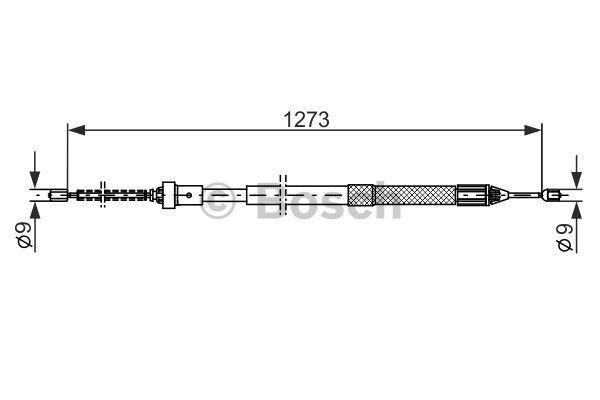 BOSCH Тросик, cтояночный тормоз 1 987 482 308