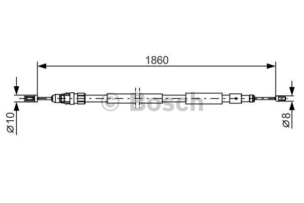 BOSCH Тросик, cтояночный тормоз 1 987 482 319