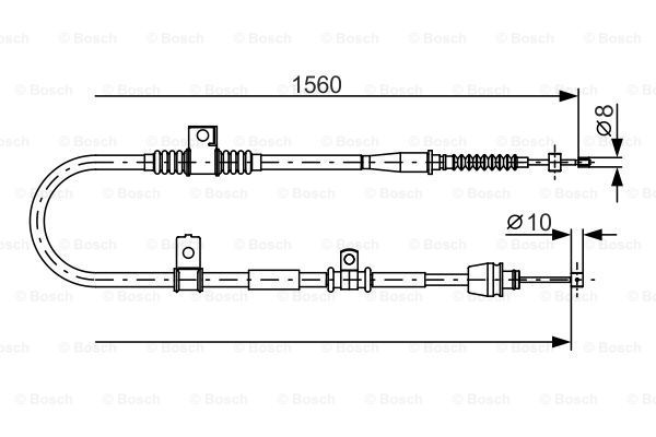 BOSCH Тросик, cтояночный тормоз 1 987 482 360