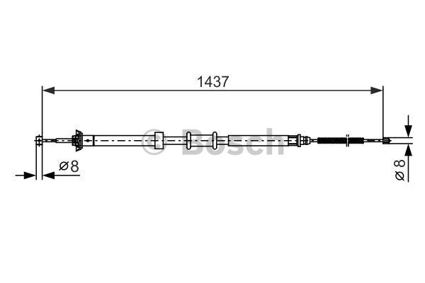 BOSCH Тросик, cтояночный тормоз 1 987 482 391