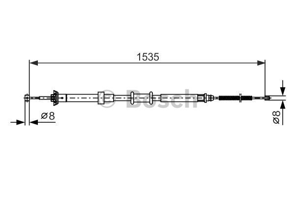 BOSCH Тросик, cтояночный тормоз 1 987 482 393