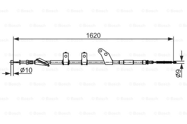 BOSCH Тросик, cтояночный тормоз 1 987 482 575