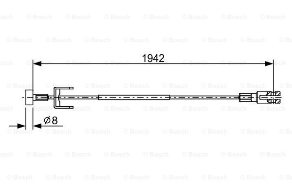 BOSCH Тросик, cтояночный тормоз 1 987 482 643