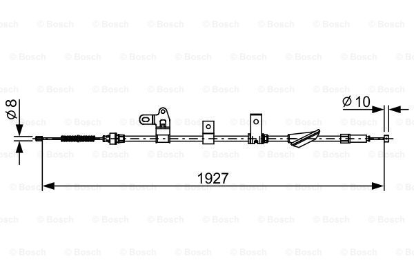 BOSCH Тросик, cтояночный тормоз 1 987 482 649