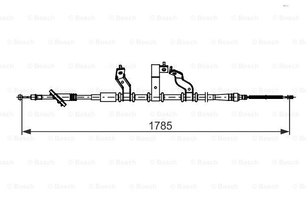 BOSCH Тросик, cтояночный тормоз 1 987 482 741