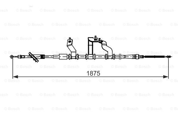 BOSCH Тросик, cтояночный тормоз 1 987 482 742