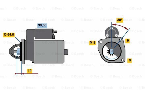 BOSCH Стартер F 000 AL0 320