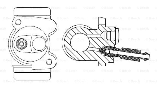 BOSCH Riteņa bremžu cilindrs F 026 002 363