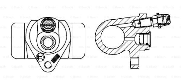 BOSCH Колесный тормозной цилиндр F 026 002 366