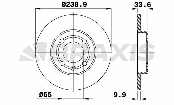 BRAXIS Тормозной диск AE0128