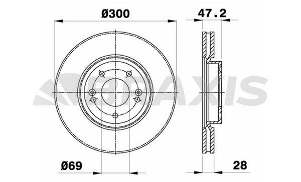 BRAXIS Тормозной диск AE0152