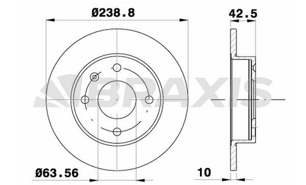 BRAXIS Тормозной диск AE0213
