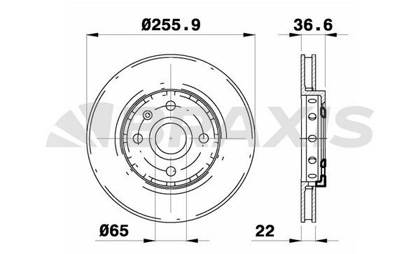 BRAXIS Тормозной диск AE0219