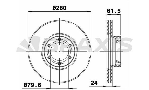 BRAXIS Тормозной диск AE0267