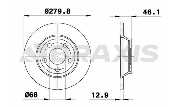 BRAXIS Тормозной диск AE0356