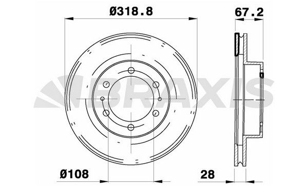 BRAXIS Тормозной диск AE0546