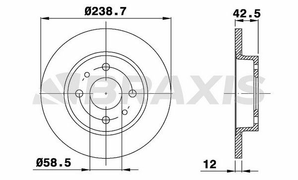 BRAXIS Тормозной диск AE0593