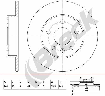 BRECK Тормозной диск BR 008 SA100